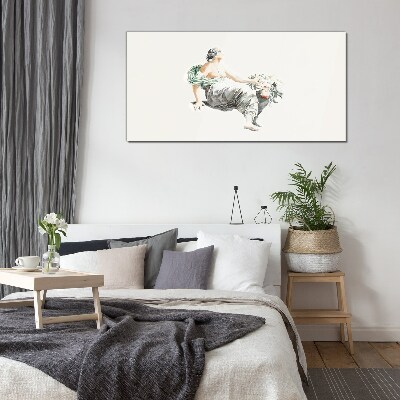 Tableau en verre Muse des fleurs