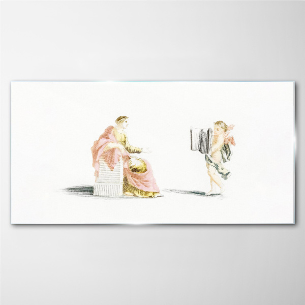 Tableau sur verre Conversation avec un ange