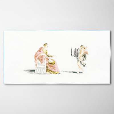 Tableau sur verre Conversation avec un ange