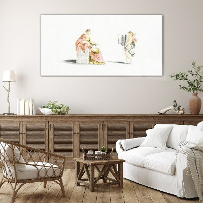 Tableau sur verre Conversation avec un ange