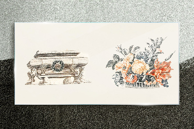 Tableau sur verre Nature morte avec un vase et des fleurs