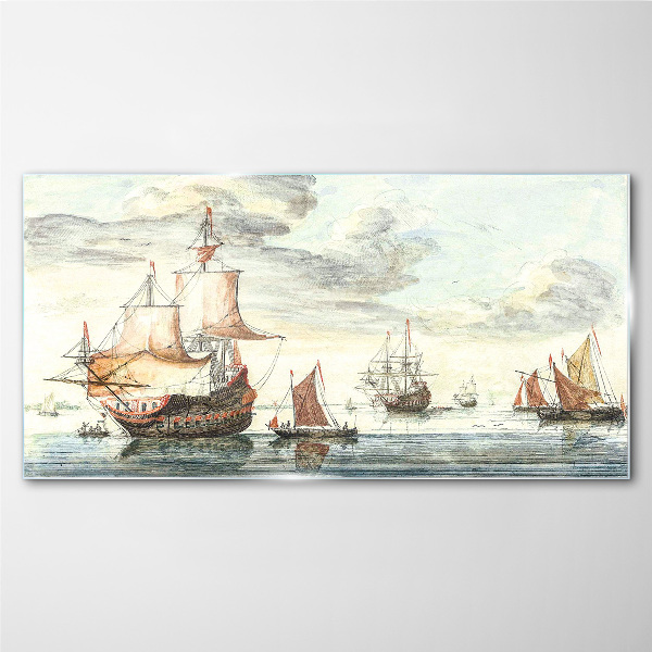Tableau verre imprimé Croisière de voiliers historiques