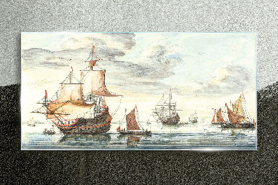 Tableau verre imprimé Croisière de voiliers historiques