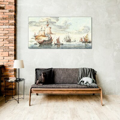 Tableau verre imprimé Croisière de voiliers historiques