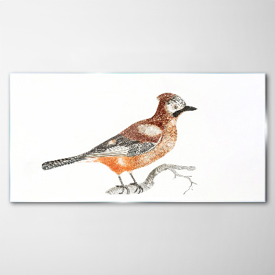 Tableau verre imprimé Hirondelle sur une branche