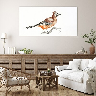 Tableau verre imprimé Hirondelle sur une branche