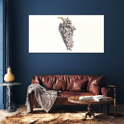 Tableau sur verre Raisins dans la douce lumière