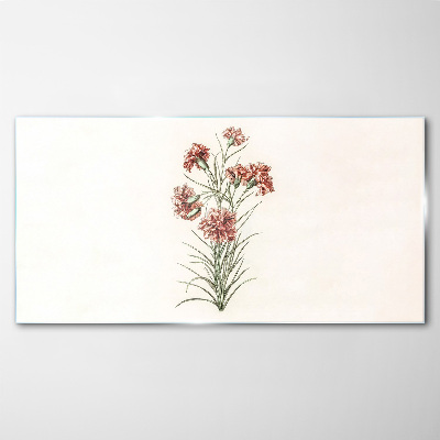 Tableau en verre Fleurs aux délicates nuances de rose