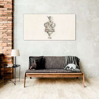 Tableau imprimé sur verre Le charme d'un vase classique