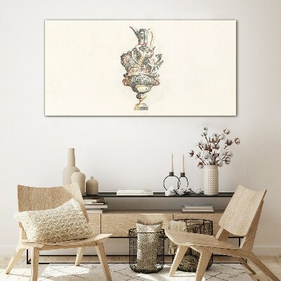 Tableau imprimé sur verre Le charme d'un vase classique