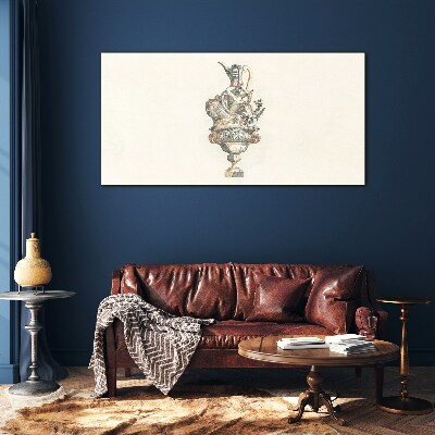 Tableau imprimé sur verre Le charme d'un vase classique