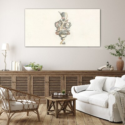 Tableau imprimé sur verre Le charme d'un vase classique