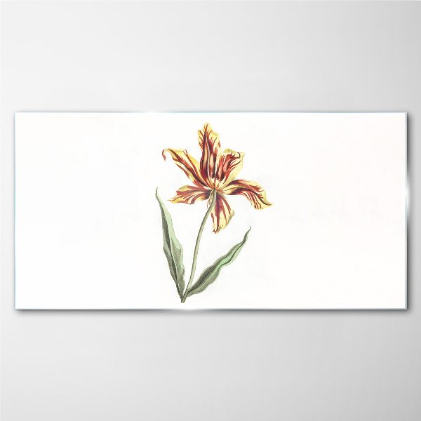 Tableau sur verre Composition florale aux couleurs chaudes