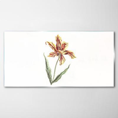 Tableau sur verre Composition florale aux couleurs chaudes