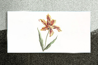 Tableau sur verre Composition florale aux couleurs chaudes