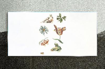 Tableau photo sur verre Inspirations florales aux couleurs délicates