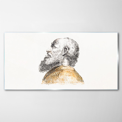 Tableau sur verre Portrait d'un homme avec une barbe