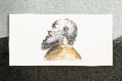 Tableau sur verre Portrait d'un homme avec une barbe