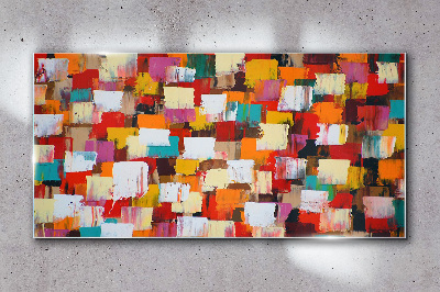 Tableau verre imprimé Motif abstrait en mosaïque colorée