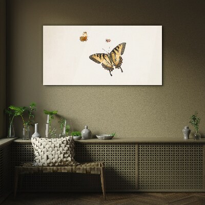 Tableau sur verre Papillons en délicate harmonie