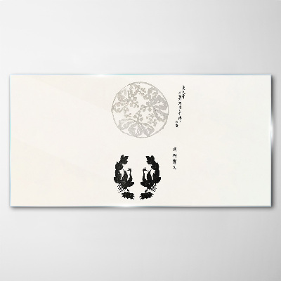 Tableau sur verre L'équilibre de la nature en monochrome