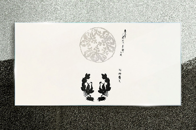 Tableau sur verre L'équilibre de la nature en monochrome