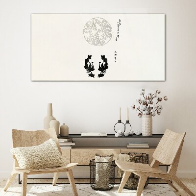 Tableau sur verre L'équilibre de la nature en monochrome