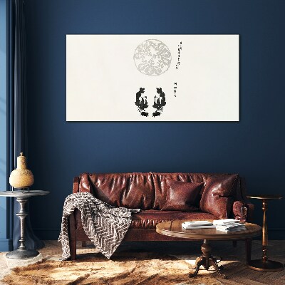 Tableau sur verre L'équilibre de la nature en monochrome