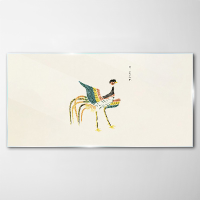 Tableau verre imprimé Oiseau coloré en arrière-plan