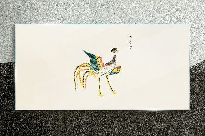 Tableau verre imprimé Oiseau coloré en arrière-plan