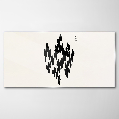 Tableau photo sur verre Figures noires sur fond blanc