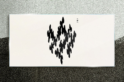 Tableau photo sur verre Figures noires sur fond blanc