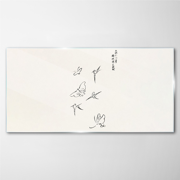 Tableau sur verre La délicatesse des papillons en mouvement
