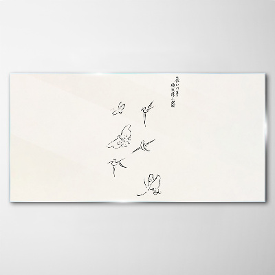 Tableau sur verre La délicatesse des papillons en mouvement