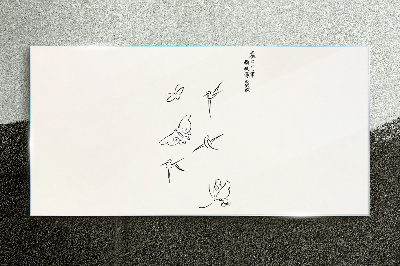 Tableau sur verre La délicatesse des papillons en mouvement