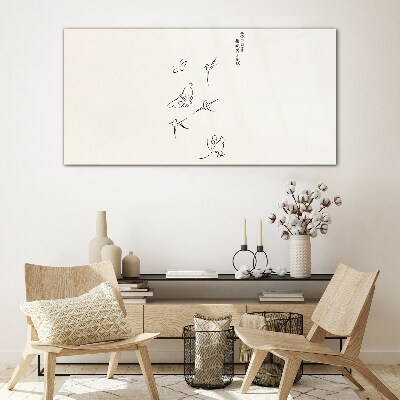 Tableau sur verre La délicatesse des papillons en mouvement