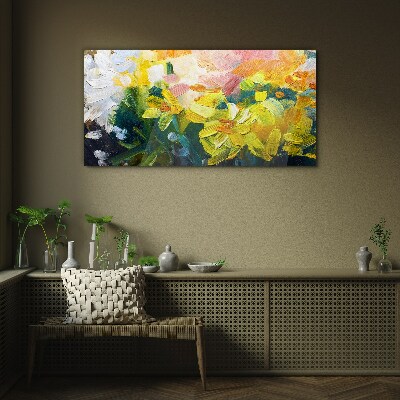Tableau photo sur verre Fleurs de printemps aux couleurs intenses