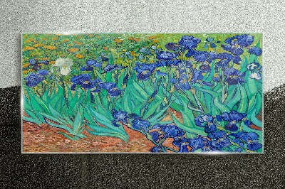 Tableau verre imprimé Iris en fleurs