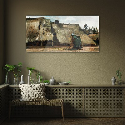 Tableau en verre Travailler sur le terrain