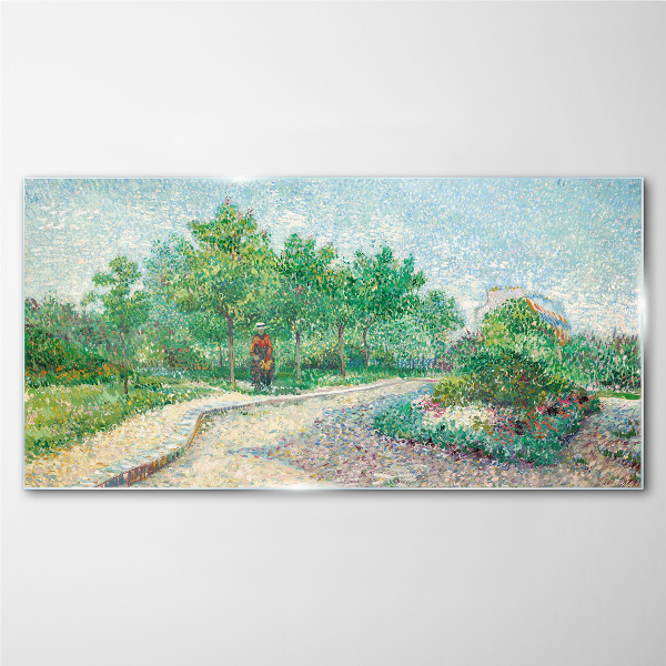 Tableau photo sur verre Une promenade d'été dans le jardin