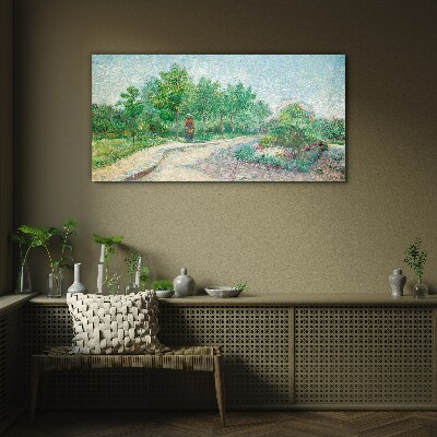 Tableau photo sur verre Une promenade d'été dans le jardin