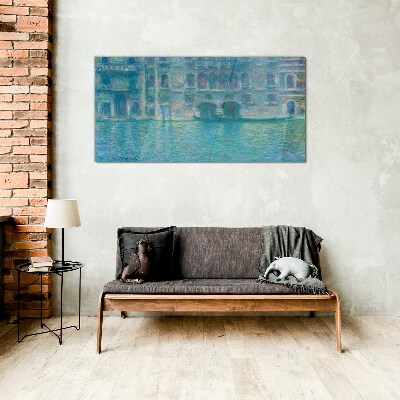 Tableau verre imprimé La lagune de Venise dans des tons de bleu