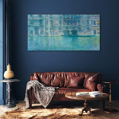 Tableau verre imprimé La lagune de Venise dans des tons de bleu