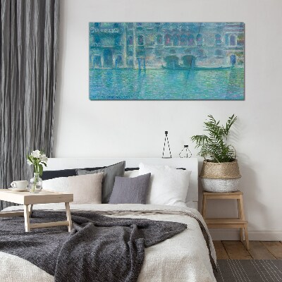 Tableau verre imprimé La lagune de Venise dans des tons de bleu