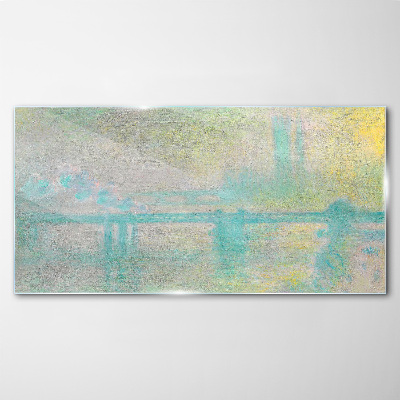 Tableau imprimé sur verre Matin d'hiver sur la rivière
