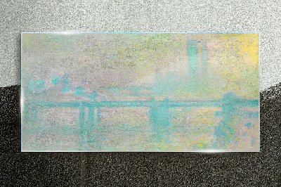 Tableau imprimé sur verre Matin d'hiver sur la rivière