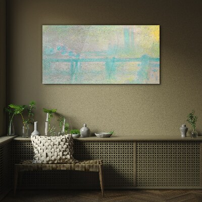 Tableau imprimé sur verre Matin d'hiver sur la rivière