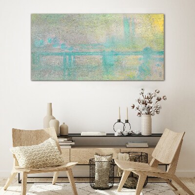 Tableau imprimé sur verre Matin d'hiver sur la rivière