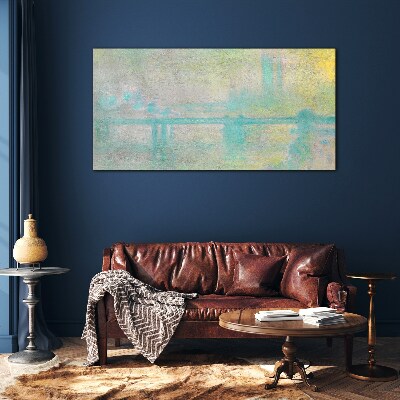Tableau imprimé sur verre Matin d'hiver sur la rivière