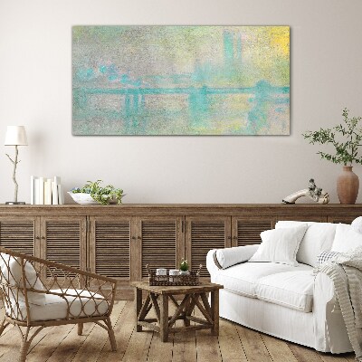 Tableau imprimé sur verre Matin d'hiver sur la rivière